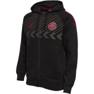 Dänemark Fan Zip Hoodie 2022-23 - Schwarz